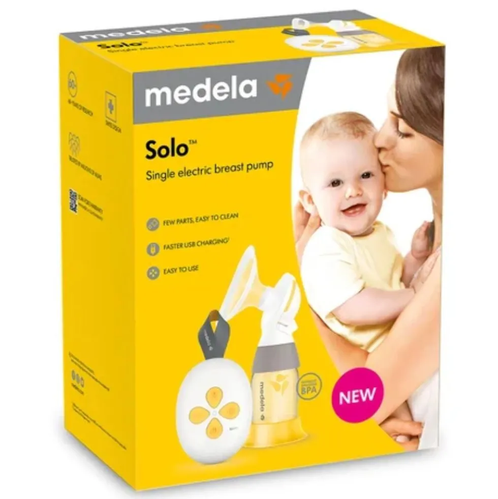 Medela Solo - Tiralatte elettrico singolo per l'estrazione del latte, 1 bottiglia da 150 ml