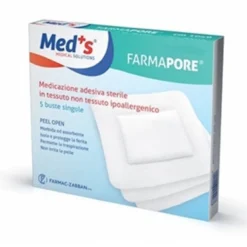 Med's Farmapore - Medicazione Adesiva 10x12 cm, 5 Pezzi