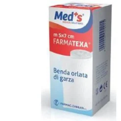 Med's Farmatexa - Benda Orlata Auricolare di Garza Non Sterile 5m x 1cm, 1 pezzo