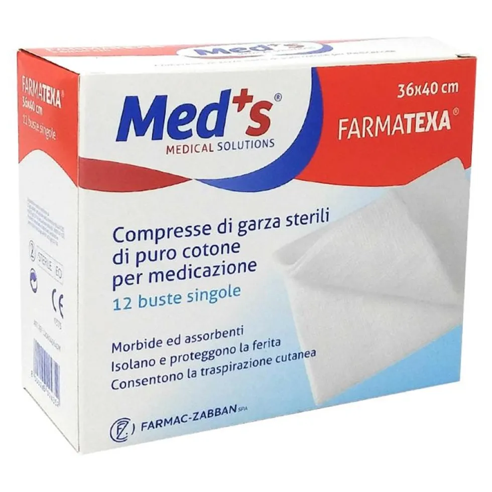 Med's Farmatexa - Compresse Di Garza Di Cotone 36 x 40 cm 12 Buste
