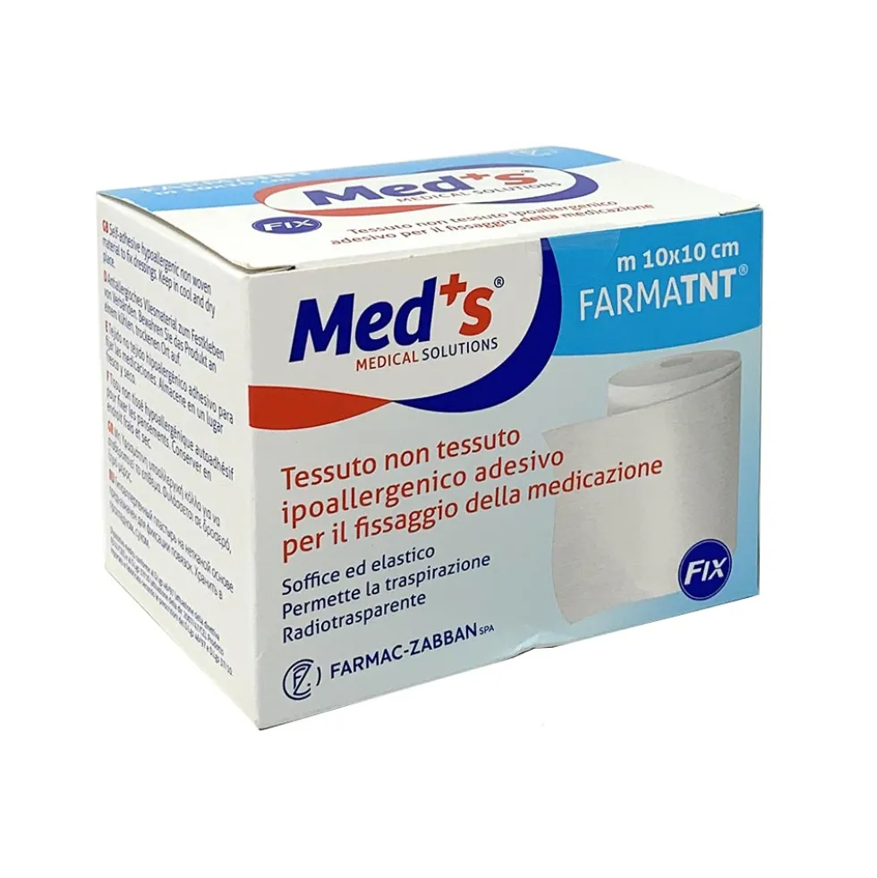 Med's Farmatnt - Tessuto Non Tessuto Fissaggio Medicazione, 10m x 10cm