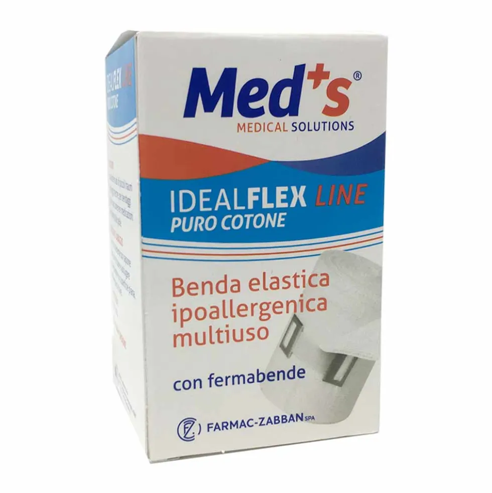 Med's Ideal Flex Line Benda Elastica Ipoallergenica Multiuso 4,5m x 8cm, 1 pezzo