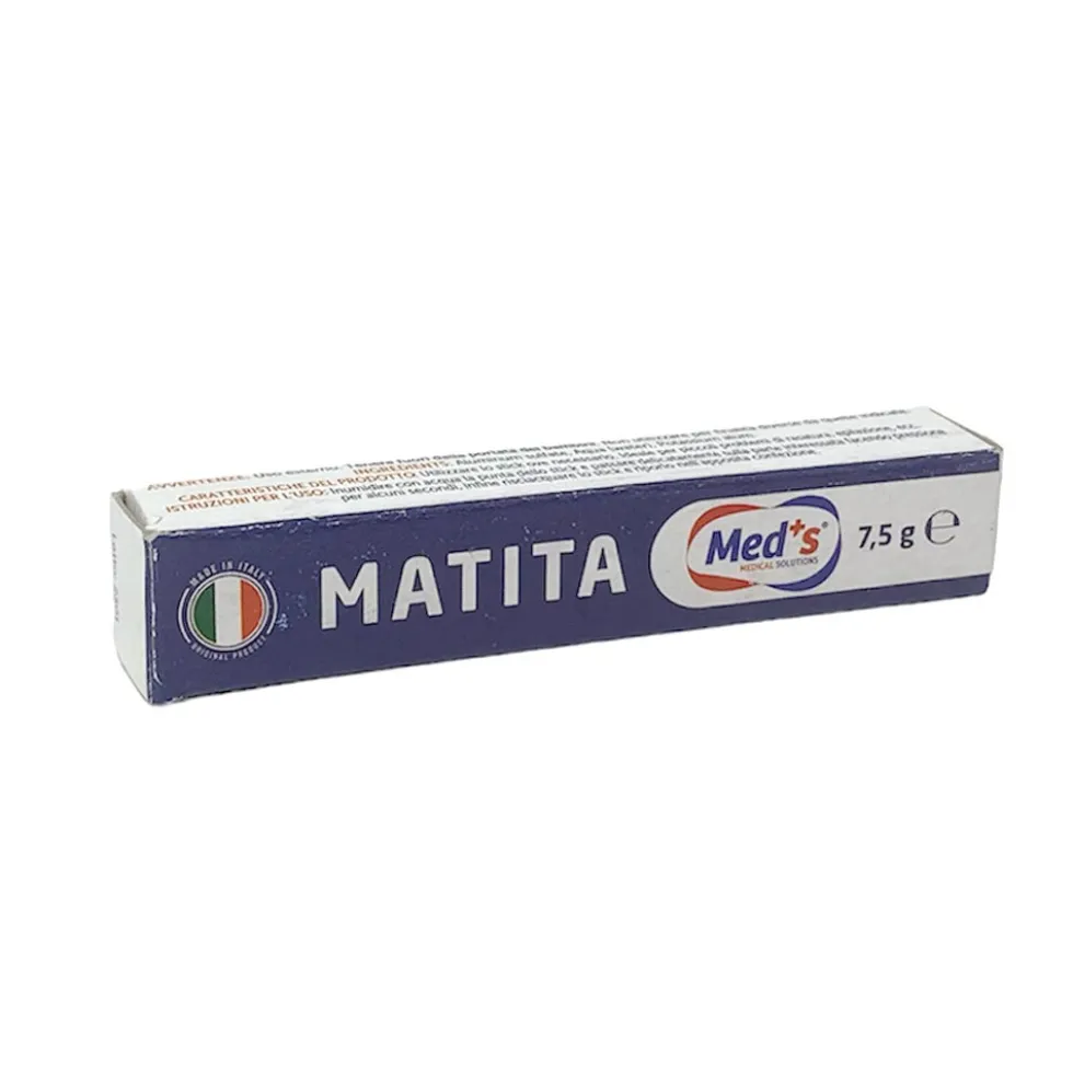 Med's Matita Emostatica - Stick emostatico per i piccoli tagli da rasatura e depilazione, 7,5 g