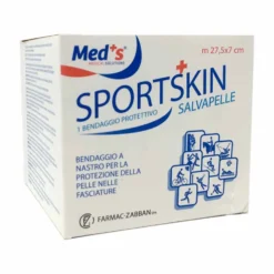 Med's Sport Skin Bendaggio Protettivo Salvapelle 27,5m x 7cm, 1 pezzo