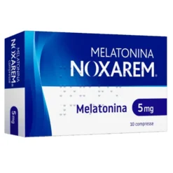 Melatonina Noxarem 5mg favorisce il sonno e l'addormentamento in caso di jet lag, 10 compresse