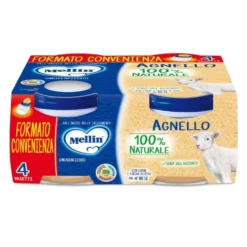 Mellin Omogeneizzato Agnello 100% Naturale, 4x80g