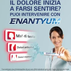 Menarini Enantyum Analgesico Antinfiammatorio contro Mal di Testa Dolori Mestruali e Dolori Articolari, 10 Bustine Bevibili