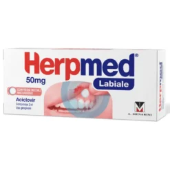 Menarini Herpmed Labiale Compresse Buccali Mucoadesive Aciclovir 50mg, 2 Compresse