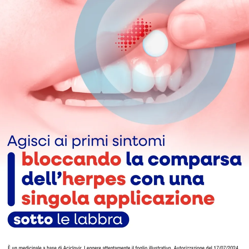 Menarini Herpmed Labiale Compresse Buccali Mucoadesive Aciclovir 50mg, 2 Compresse