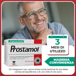 Menarini Prostamol Integratore con Serenoa repens per la Funzionalità della Prostata e delle Vie Urinarie, 90 capsule