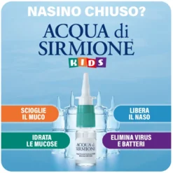 Menarini Terme di Sirmione Acqua di Sirmione KIDS Spray Nasale Soft, 6 Flaconcini Da 15ml
