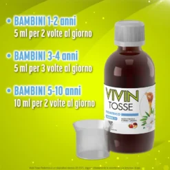 Menarini Vivin Tosse Pediatrico Sciroppo Tosse Secca e Grassa Sciroppo, 150ml