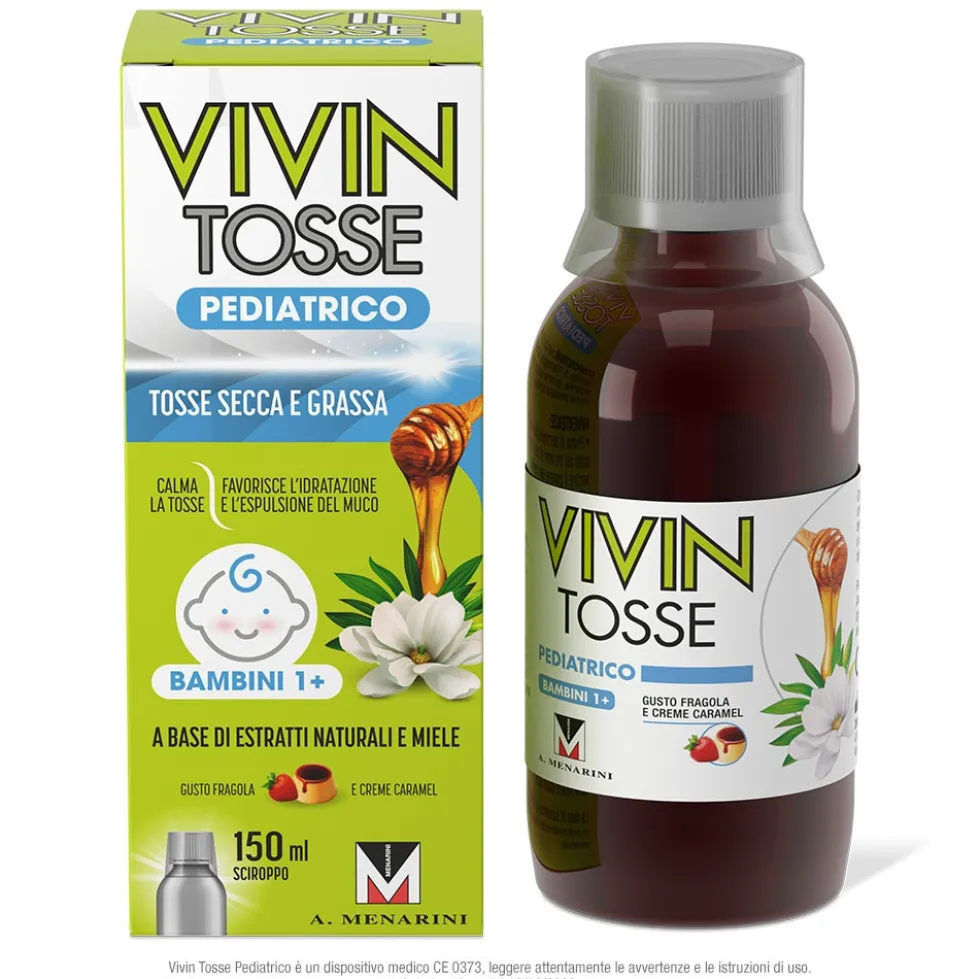 Menarini Vivin Tosse Pediatrico Sciroppo Tosse Secca e Grassa Sciroppo, 150ml