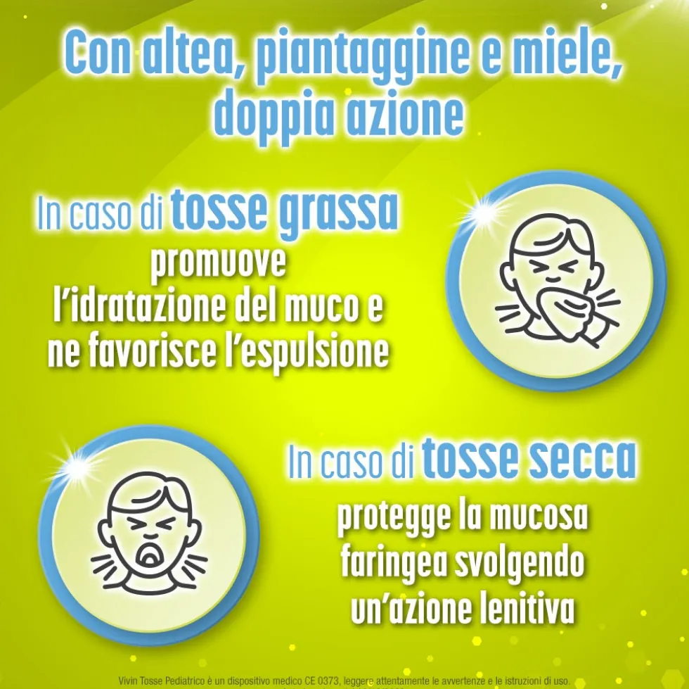 Menarini Vivin Tosse Pediatrico Sciroppo Tosse Secca e Grassa Sciroppo, 150ml