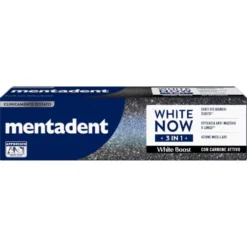 Mentadent White Now 3 in 1 White Boost - Dentifricio sbiancante contro le macchie, 75 ml