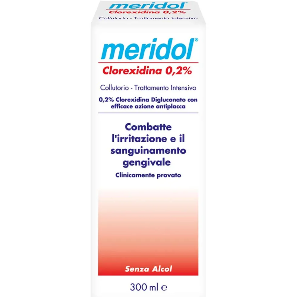 Meridol Collutorio Clorexidina 0,2% Irritazione e Sanguinamento Gengivale, 300ml