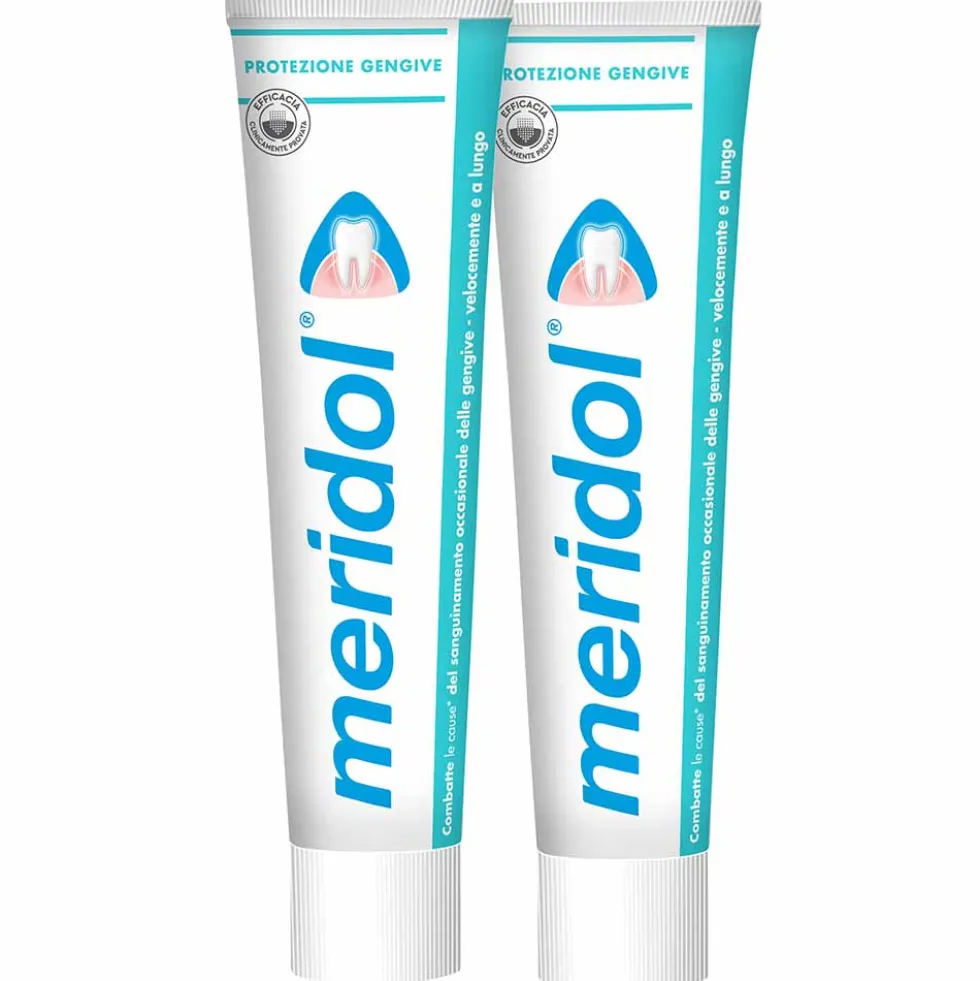 Meridol Dentifricio Protezione Gengive Combatte Batteri e Irritazione, 2 x 75ml