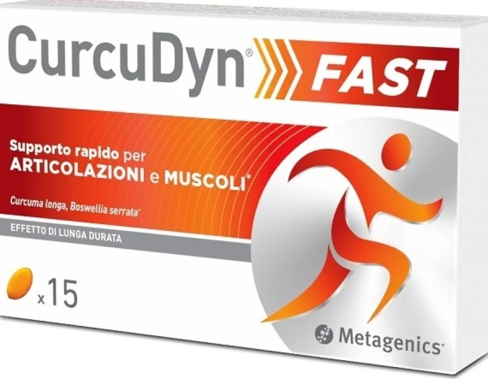 Metagenics CurcuDyn Fast - Integratore per la funzionalità articolare e muscolare, 15 capsule