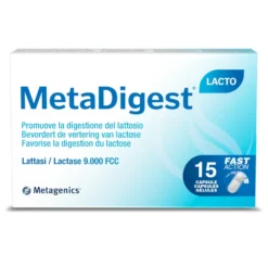 Metagenics MetaDigest Lacto - Integratore di lattasi per la digestione del lattosio, 15 capsule