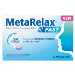 Metagenics Metarelax Fast Integratore alimentare per il rilassamento, 15 compresse masticabili