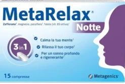 Metagenics MetaRelax Notte - Integratore per il sonno e il rilassamento notturno, 15 compresse