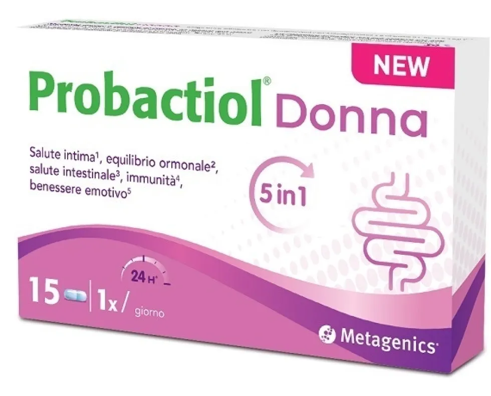 Metagenics Probactiol Donna - Integratore per l'equilibrio intimo e intestinale, 15 capsule
