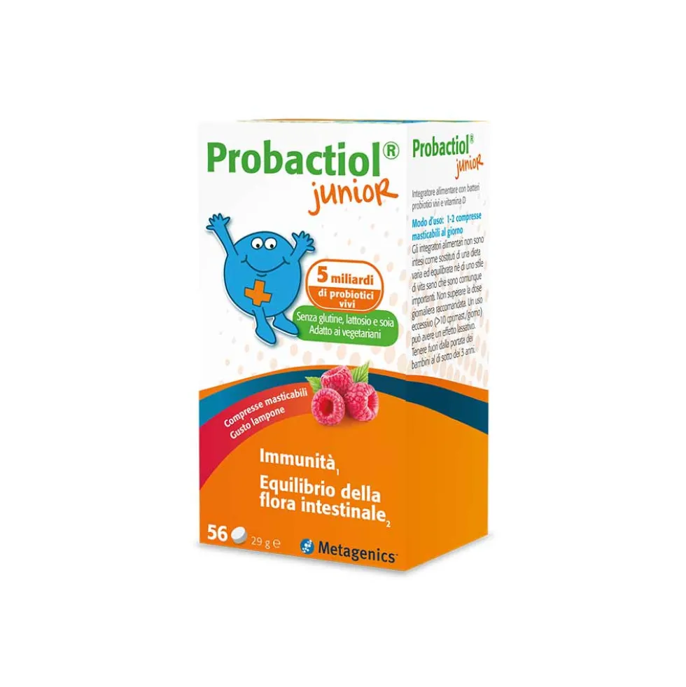 Metagenics Probactiol Junior Integratore di Probiotici, 56 Compresse Masticabili