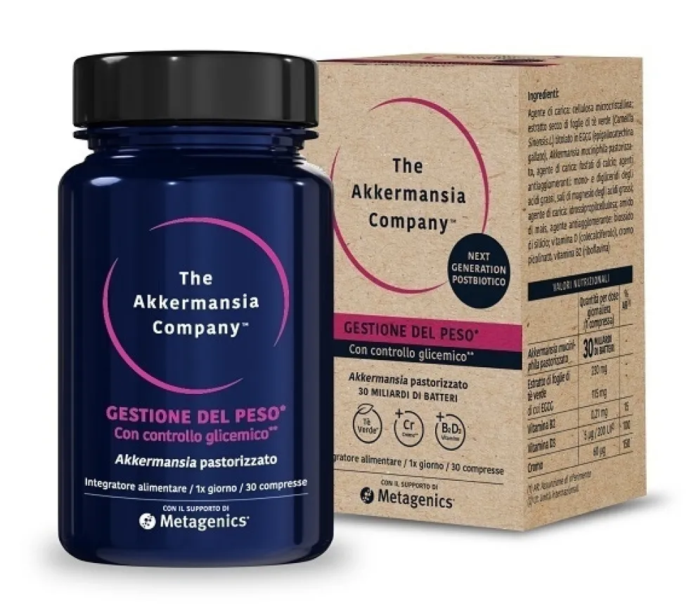 Metagenics The Akkermansia Company Integratore Gestione del Peso, 30compresse