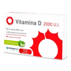 Metagenics Vitamina D 2000 U.I. Immunità e Salute Ossa, 84 Compresse Masticabili