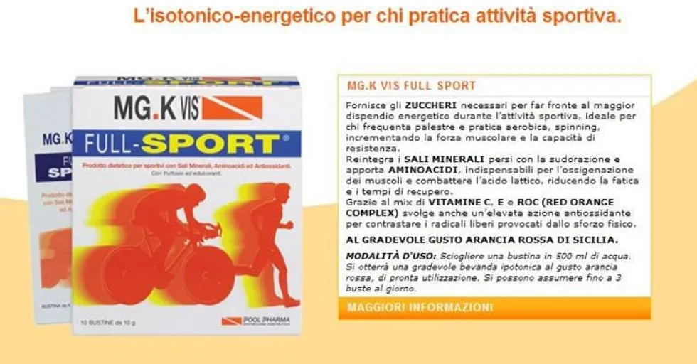 MG.K VIS Full Sport Gusto Arancia Rossa, 10 Bustine