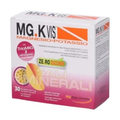 MG.K Vis Magnesio-Potassio Ze.ro Zuccheri Integratore Idrosalino-Energetico Senza Zuccheri Gusto Mango-Passion Fruit, 30 Bustine
