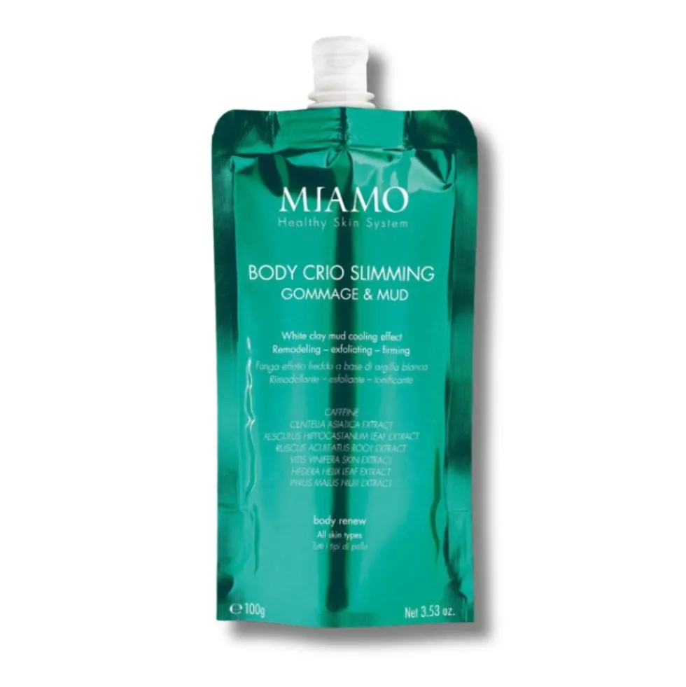 Miamo Body Crio Slimming Gommage & Mud Fango Corpo Rimodellante Esfoliante Tonificante, 100g