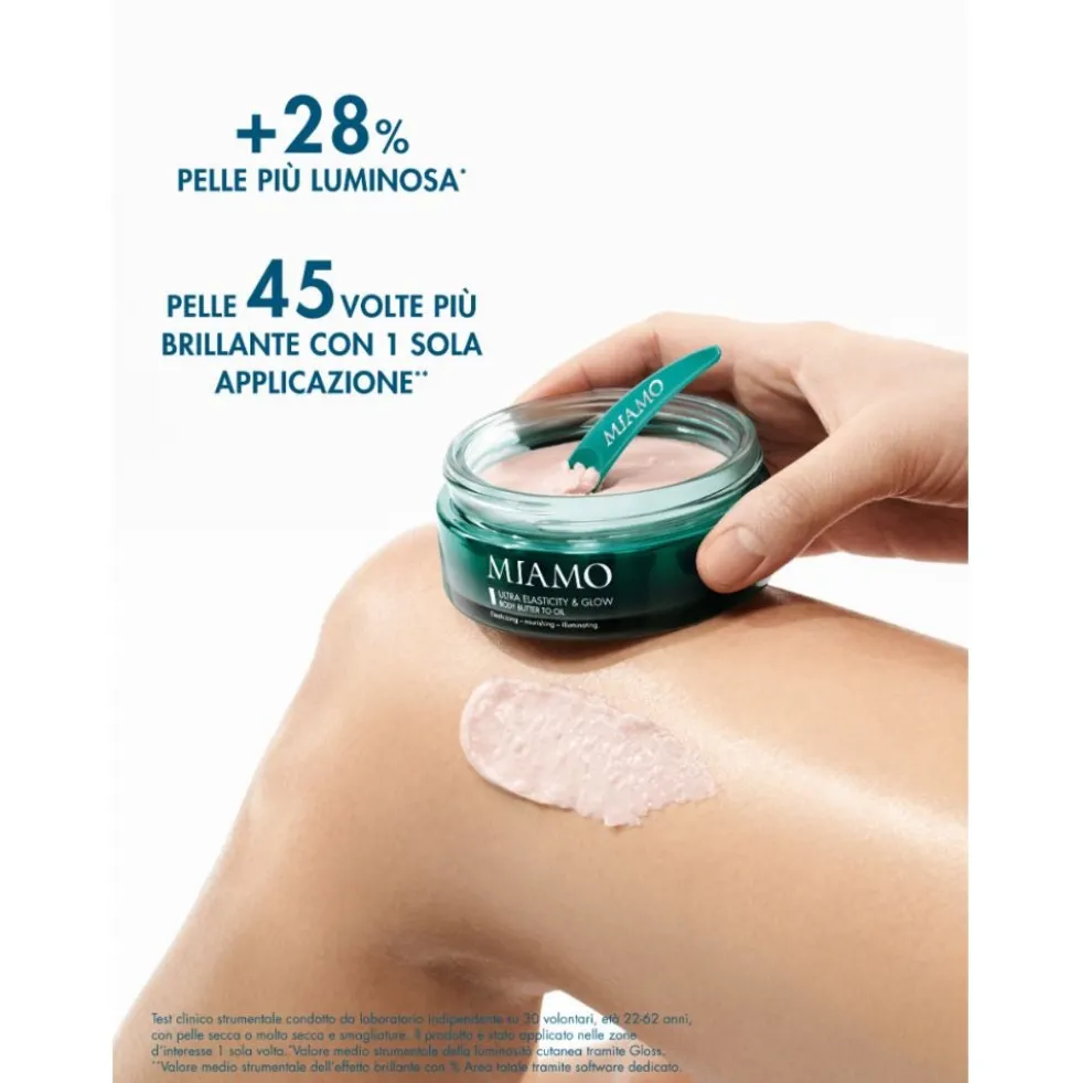 Miamo Burro corpo in olio elasticizzante e illuminante - Trattamento per le smagliature, 100 ml