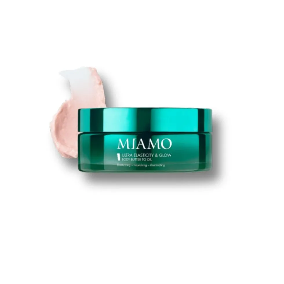 Miamo Burro corpo in olio elasticizzante e illuminante - Trattamento per le smagliature, 100 ml
