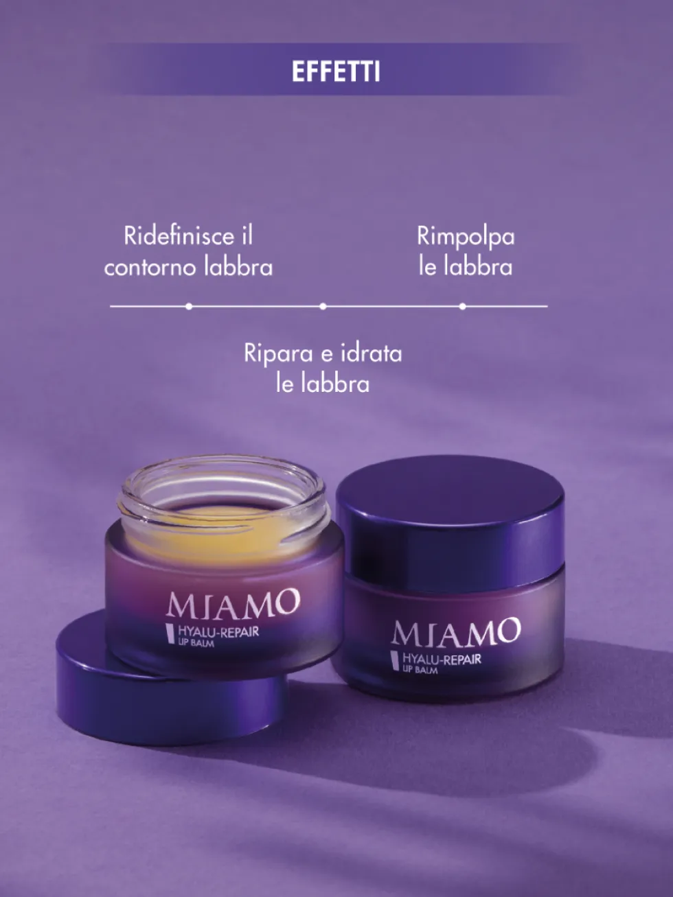 Miamo Longevity Plus - Hyalu Repair Lip Balm Balsamo Labbra Frutti Tropicali Limited Edition, 15ml
