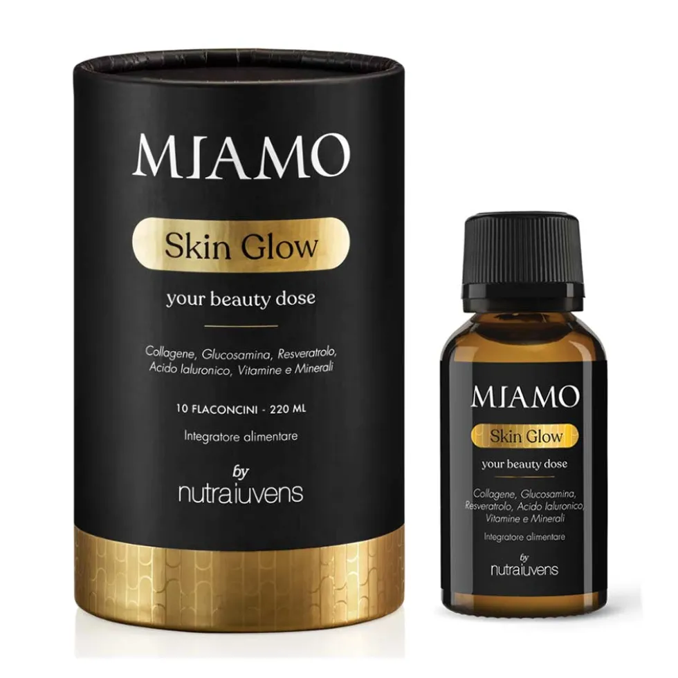 Miamo Nutraiuvens - Skin Glow Integratore di Collagene, 10 Flaconcini x 22ml