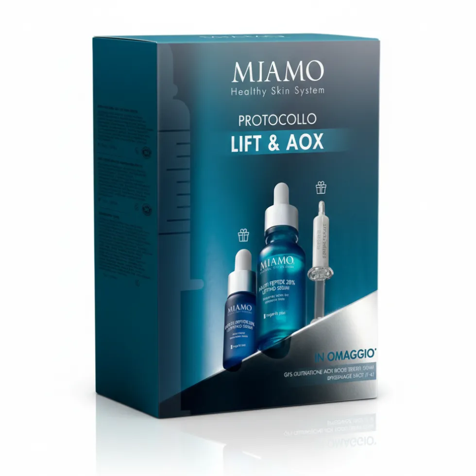 Miamo Protocollo Lift & Aox - Cofanetto di sieri viso ad azione lifting e anti-età, 3 pezzi