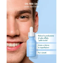 Miamo Protocollo Pelle Lucida - Kit opacizzante per ridurre il sebo, siero da 30 ml e 100 veline
