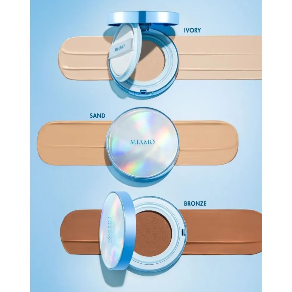 Miamo Second Skin Mesh Cushion Foundation SPF 50 PA+++ Colore Bronze, 11g