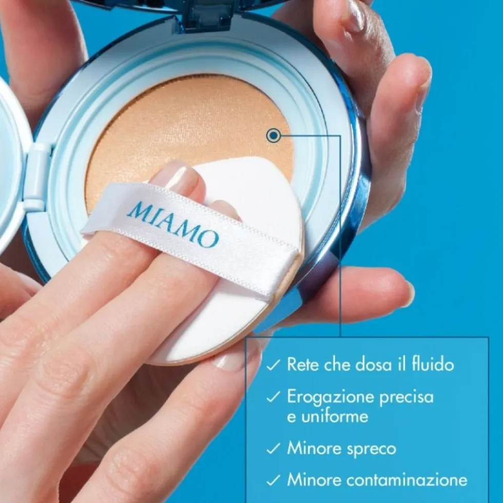 Miamo Second Skin Mesh Cushion Foundation SPF 50 PA+++ Colore Fair, 13,5g