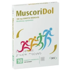 Miat Muscoridol 180 mg Cerotto medicato per i dolori muscolari e articolari, 10 cerotti