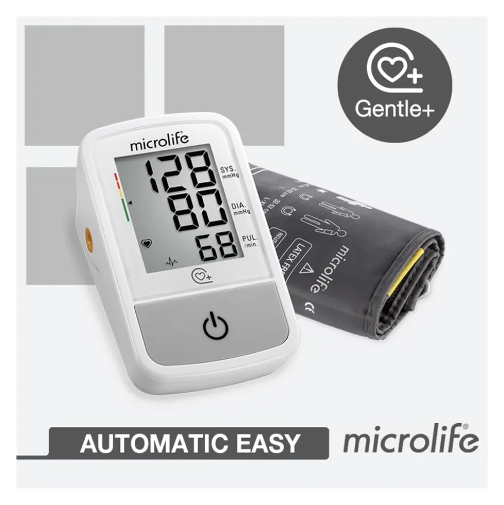 Microlife Automatic Easy - Misuratore automatico da braccio per la pressione arteriosa, 1 pezzo