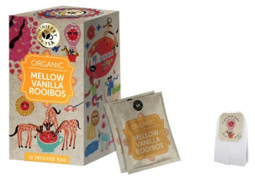 Ministry of Tea Rooibos delicato alla vaniglia - Infuso biologico per il rilassamento, 20 bustine