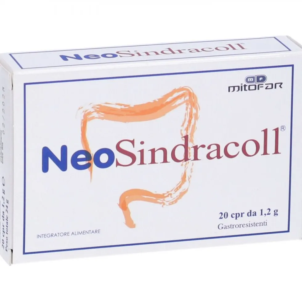 Mitofar Neosindracoll - Integratore per il colon irritabile e il meteorismo, 20 capsule