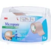 3M Micropore - Cerotto micropore 3m tan in carta per le pelli delicate, dispenser da 2,5 cm x 5 m