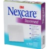 3M Nexcare Sterimed 10x10 - Garza sterile in cotone idrofilo per le medicazioni, 100 pezzi