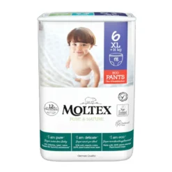 Moltex Pure & Nature - Pants Mutandina Pannolino Taglia 6 XL 14+ Kg, 18 pannolini