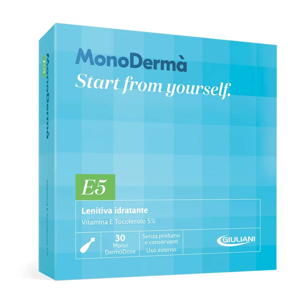 MonoDermà Vitamina E5 Tocoferolo 5% Lenitiva e Idratante, 30 MonoDermoDose