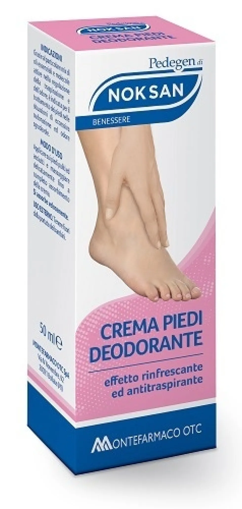 Montefarmaco Noksan Crema piedi deodorante effetto rinfrescante ed antitraspirante, 50 ml