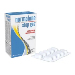 Montefarmaco Normalene Stop Gas - Dispositivo medico per aerofagia e meteorismo, 40 compresse